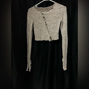 Source Unknown Gray Long Sleeve Top